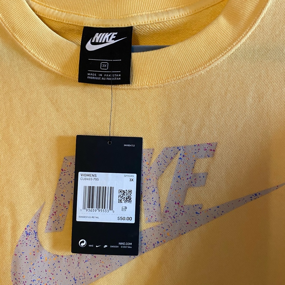 NWT Nike Cropped Icon Clash Sweatshirt Top | 3XL - Picture 4 of 6